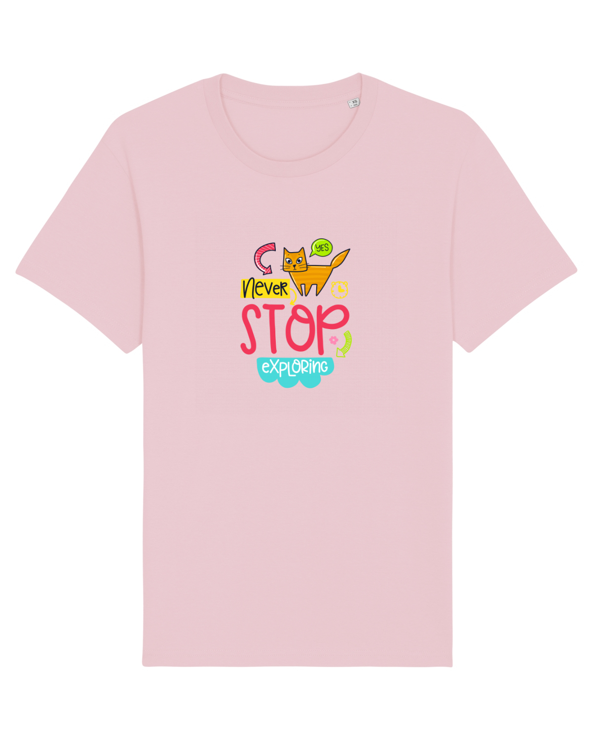 Tricou mânecă scurtă Unisex Rocker Cotton Pink