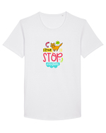Never Stop Exploring Tricou mânecă scurtă guler larg Bărbat Skater