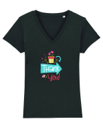 Thank You Tricou mânecă scurtă guler V Damă Evoker