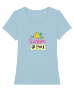 Thinking of You Tricou mânecă scurtă guler larg fitted Damă Expresser
