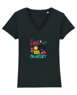 Find the Joy Tricou mânecă scurtă guler V Damă Evoker
