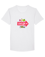 Vegan Food Tricou mânecă scurtă guler larg Bărbat Skater