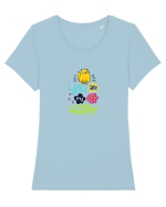 You are my Happy Tricou mânecă scurtă guler larg fitted Damă Expresser