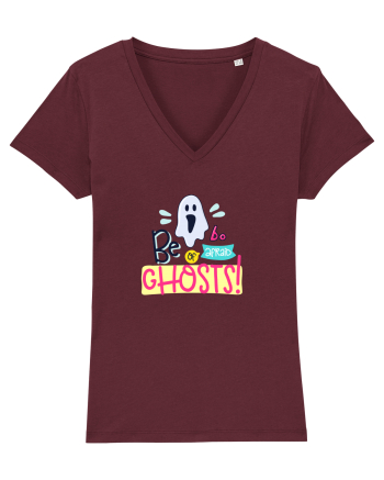 Be Afraid of Ghosts Burgundy
