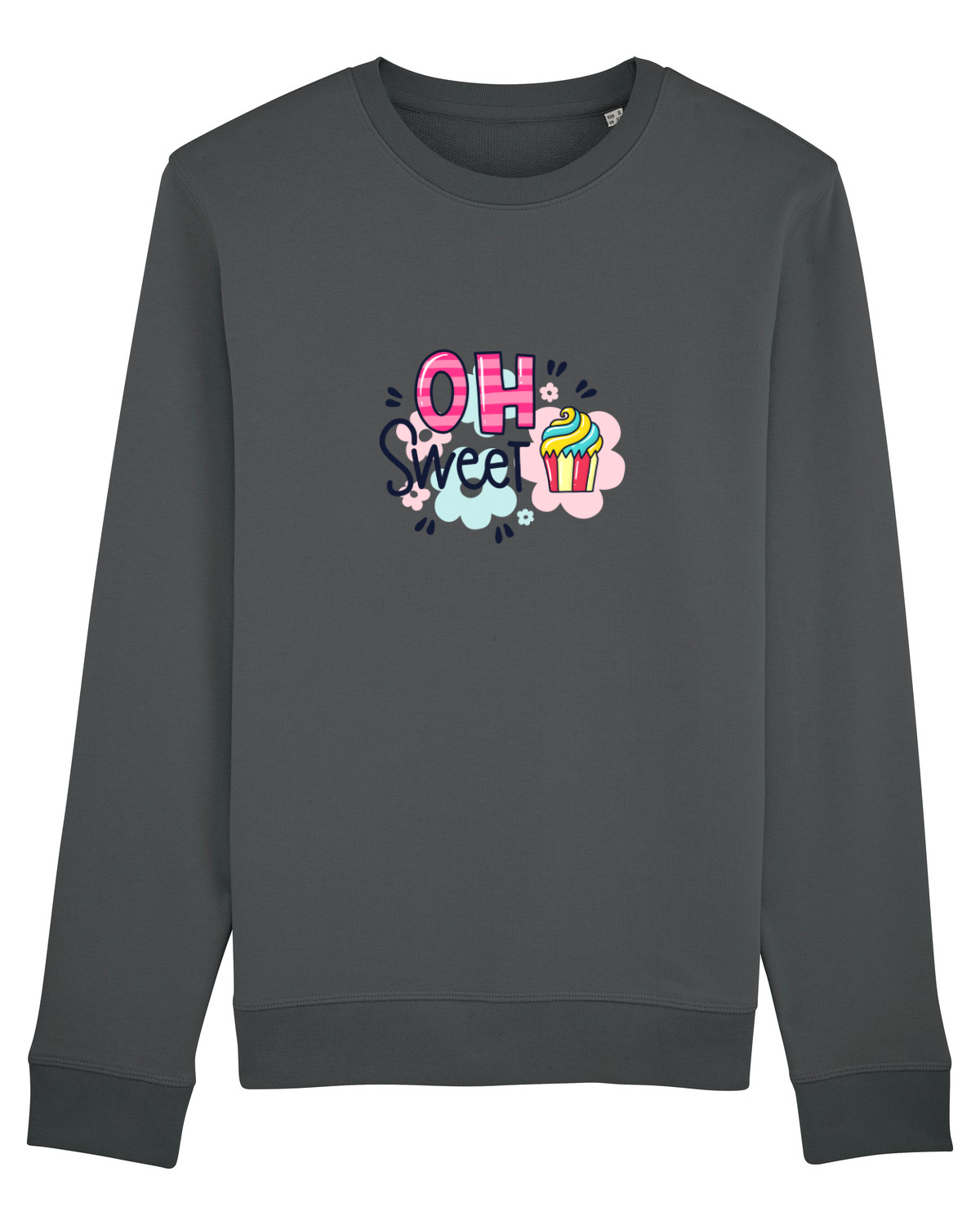 Bluză mânecă lungă Unisex Rise Anthracite
