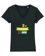 I love Chocolate so Much Tricou mânecă scurtă guler V Damă Evoker