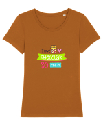 I love Chocolate so Much Tricou mânecă scurtă guler larg fitted Damă Expresser