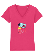 For You Tricou mânecă scurtă guler V Damă Evoker