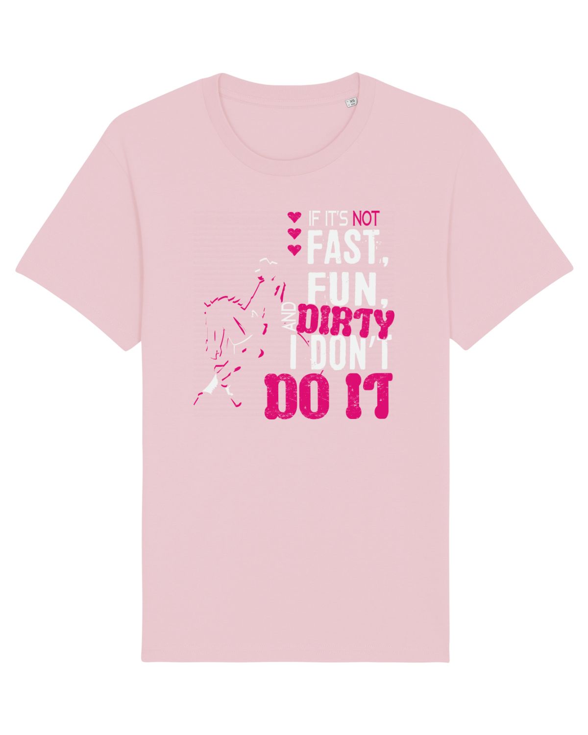 Tricou mânecă scurtă Unisex Rocker Cotton Pink