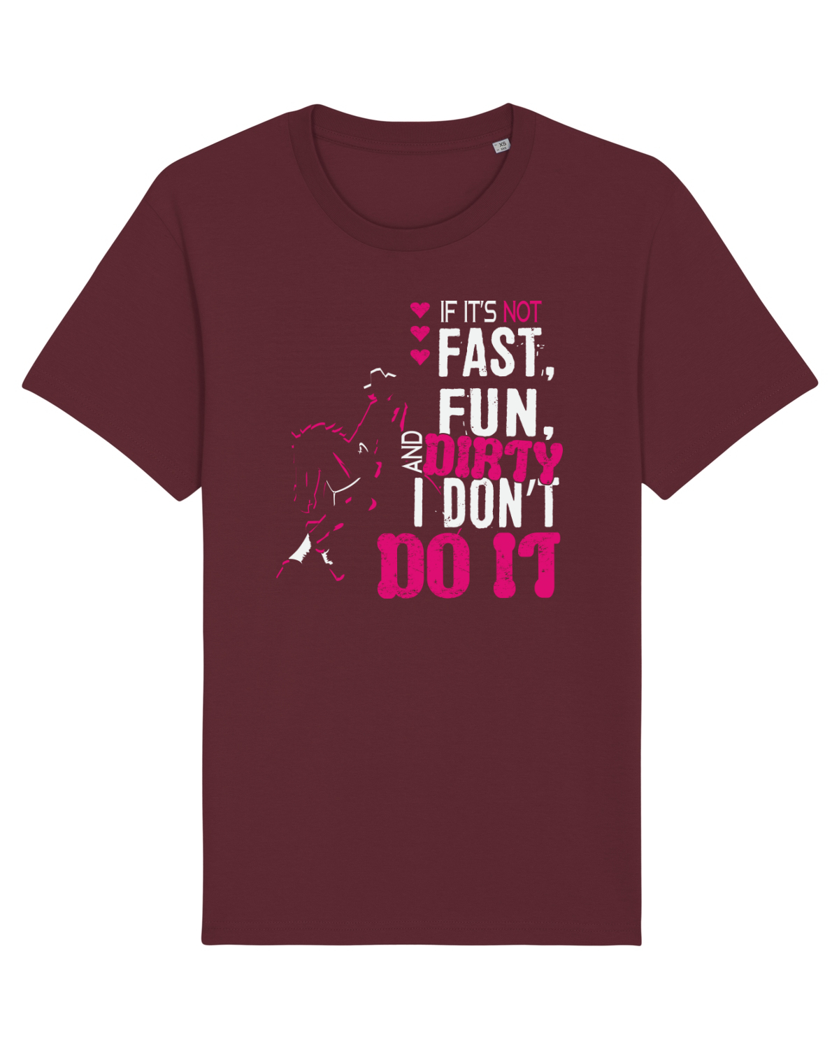 Tricou mânecă scurtă Unisex Rocker Burgundy