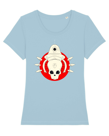 Craniu Rosu Cartoon Sky Blue