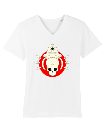 Craniu Rosu Cartoon White