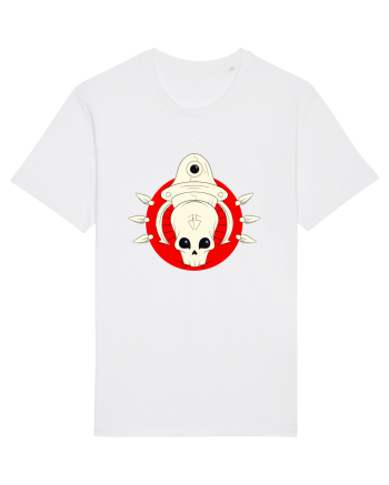 Craniu Rosu Cartoon White