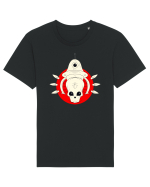 Craniu Rosu Cartoon Tricou mânecă scurtă Unisex Rocker