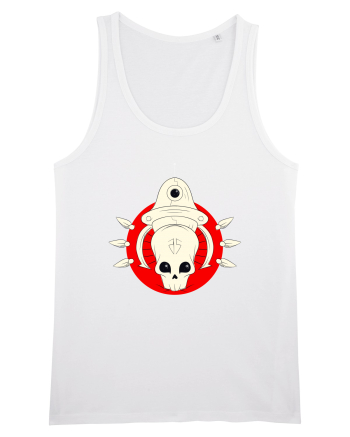 Craniu Rosu Cartoon White