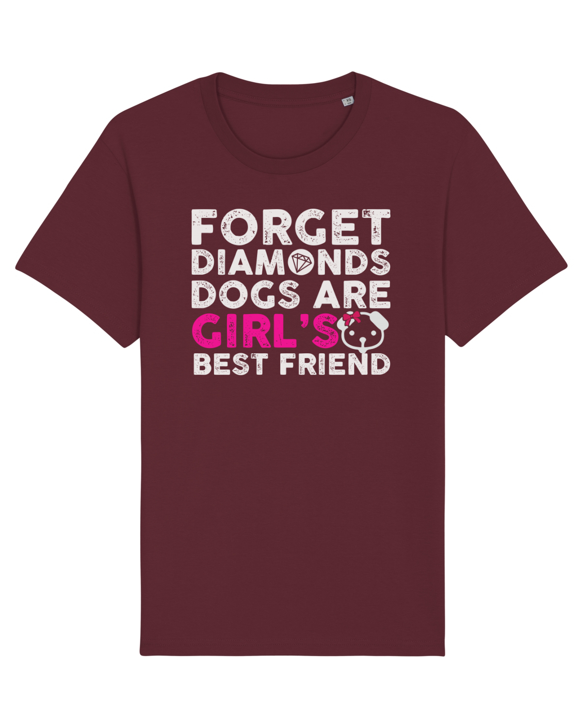 Tricou mânecă scurtă Unisex Rocker Burgundy