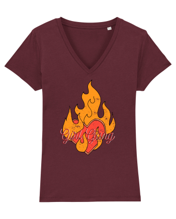 Girl Gang Fire Burgundy