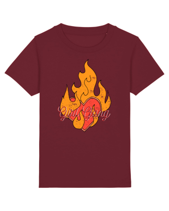 Girl Gang Fire Burgundy