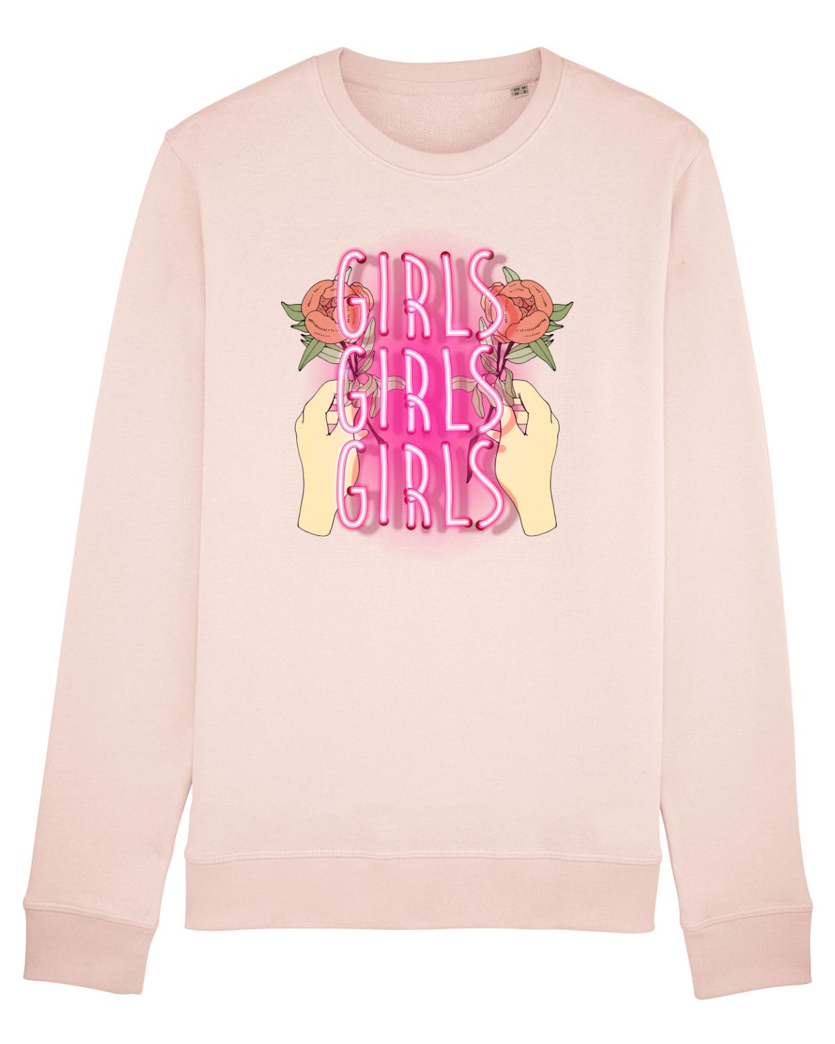 Bluză mânecă lungă Unisex Rise Candy Pink