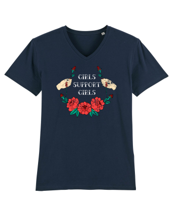 Girls Support Girls French Navy