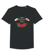 Girls Support Girls Tricou mânecă scurtă guler larg Bărbat Skater