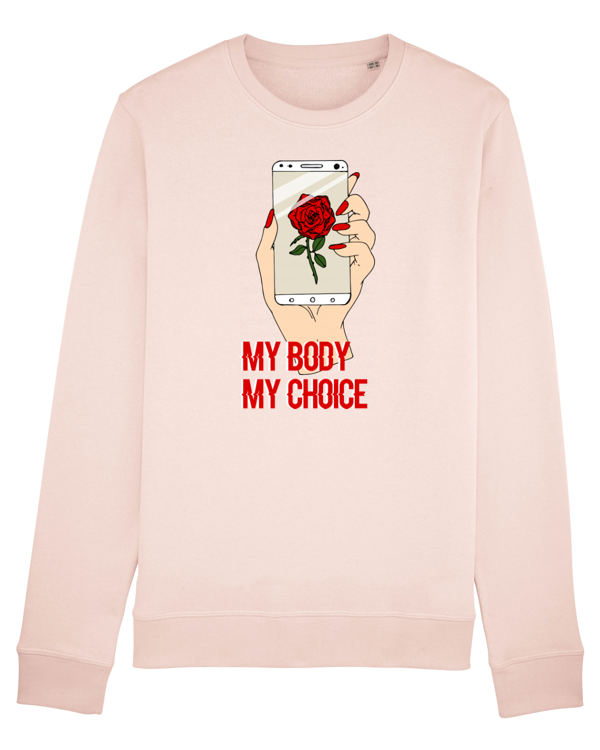 Bluză mânecă lungă Unisex Rise Candy Pink