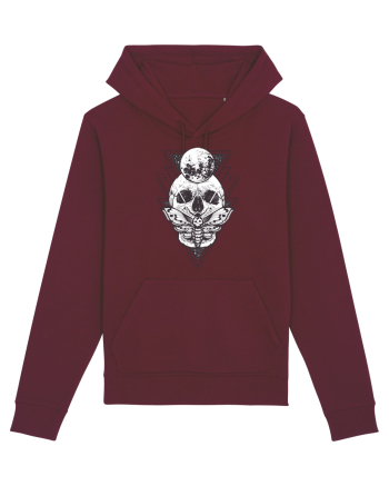 Craniu cu Luna Geometric Burgundy