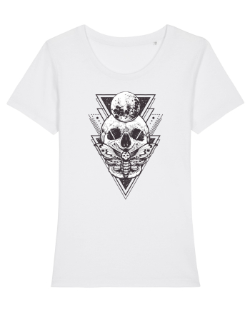 Craniu cu Luna Geometric White