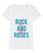 Rock and Roses Tricou mânecă scurtă guler V Damă Evoker