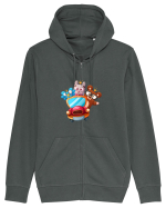Animale Masina Rosie Hanorac cu fermoar Unisex Connector