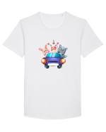 Animale Masina Mov Tricou mânecă scurtă guler larg Bărbat Skater