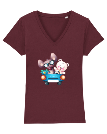 Animale Masina Albastra Burgundy