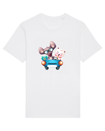 Animale Masina Albastra White