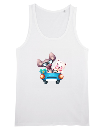 Animale Masina Albastra White
