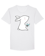 Iepuras cu Flori Tricou mânecă scurtă guler larg Bărbat Skater