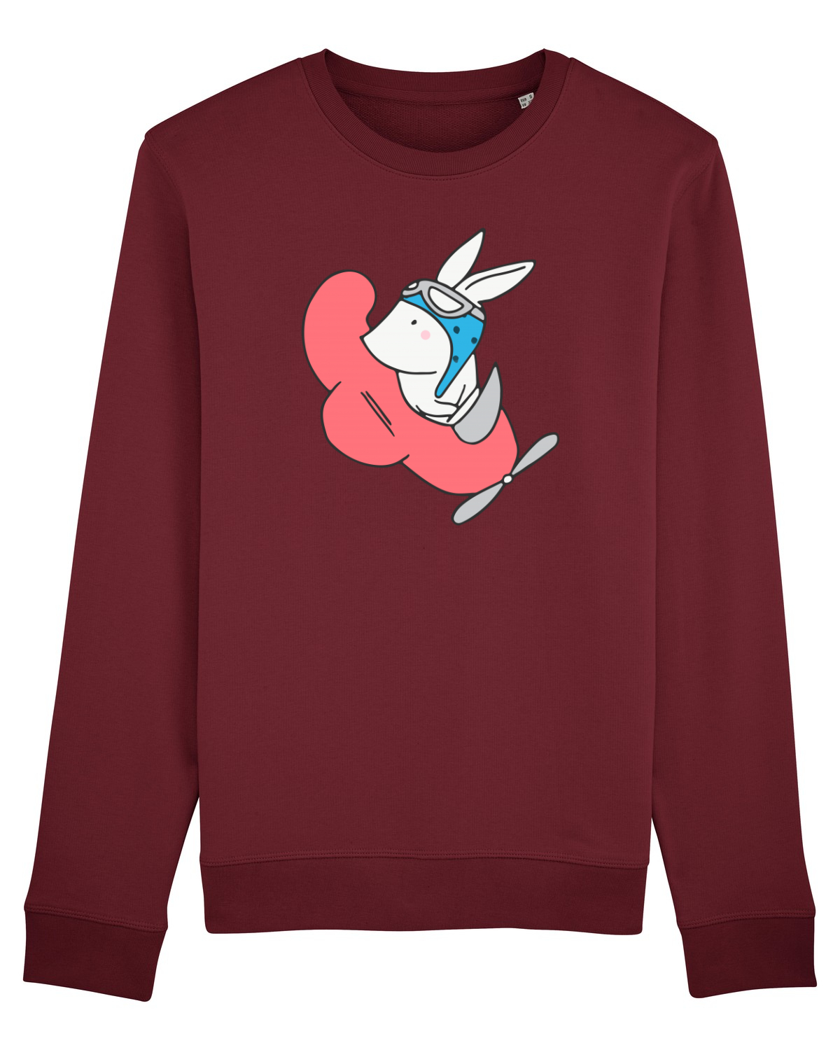 Bluză mânecă lungă Unisex Rise Burgundy