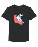 Iepuras Aviator Tricou mânecă scurtă guler larg Bărbat Skater