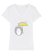 Arici cu Umbrela Tricou mânecă scurtă guler V Damă Evoker