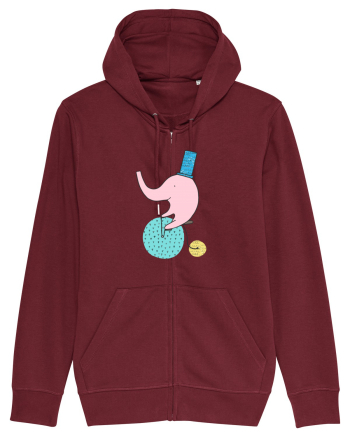 Elefant pe Bicicleta Burgundy