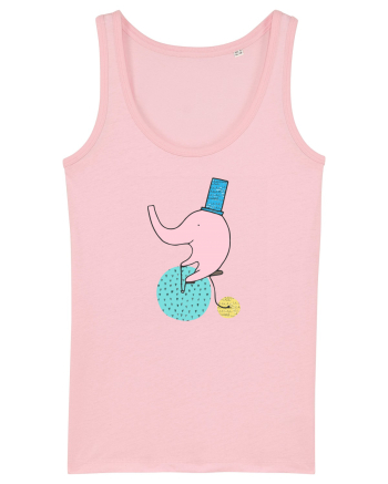 Elefant pe Bicicleta Cotton Pink