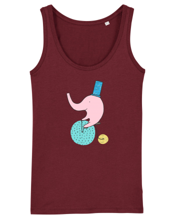 Elefant pe Bicicleta Burgundy