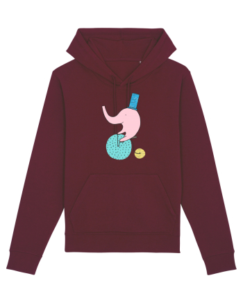Elefant pe Bicicleta Burgundy