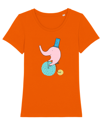 Elefant pe Bicicleta Bright Orange