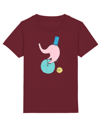 Elefant pe Bicicleta Burgundy