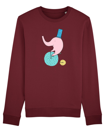 Elefant pe Bicicleta Burgundy