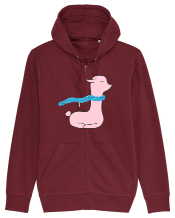 Lama cu Fular Burgundy