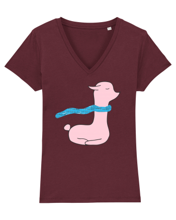 Lama cu Fular Burgundy