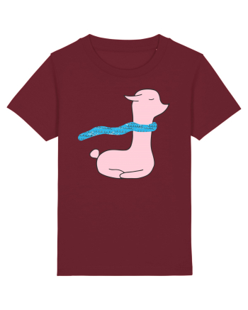 Lama cu Fular Burgundy