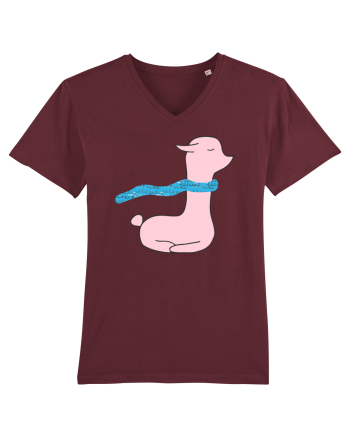Lama cu Fular Burgundy