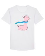 Lama cu Fular Tricou mânecă scurtă guler larg Bărbat Skater